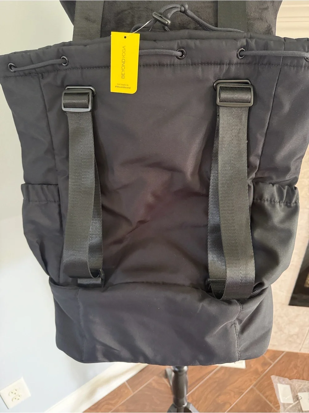 Beyond Yoga Black Convertible Tote Backpack